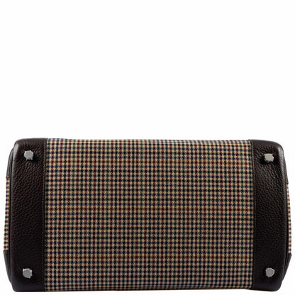 Hermes Birkin 35 Togo And Plaid Wool Lainage Palladium Hardware -Runway Bag