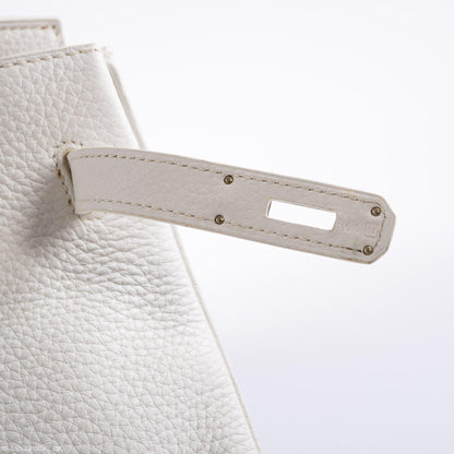 Hermes Birkin 35 White Clemence leather Palladium Hardware - N Square