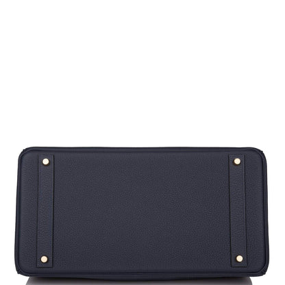 Hermes Birkin 40 Bleu Nuit Togo Gold Hardware