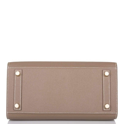 Hermes Birkin Sellier 25 Etoupe Epsom Gold Hardware