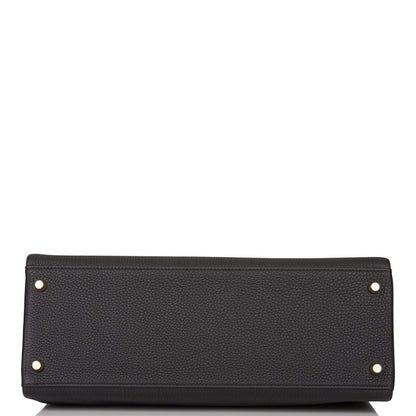 Hermes Black Togo Retourne Kelly 35cm Gold Hardware