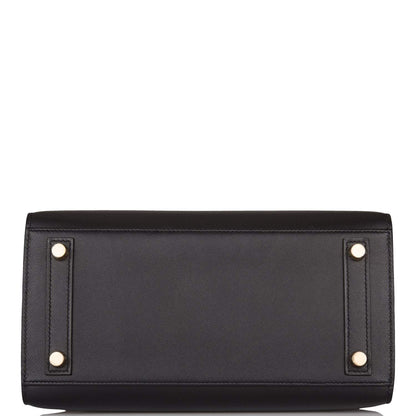 Hermes Black Veau Madame Sellier Birkin 25cm Gold Hardware