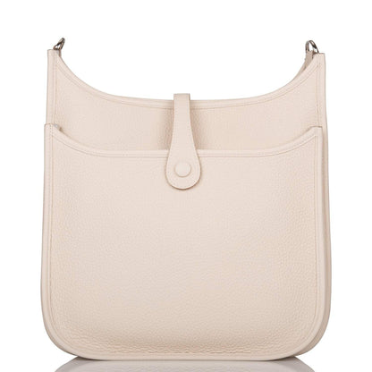 Hermes Craie Clemence Evelyne III PM Bag Palladium Hardware