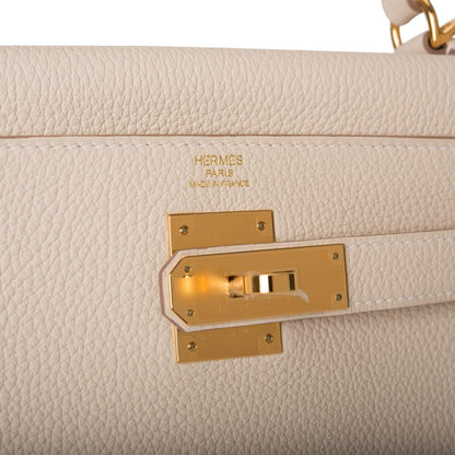 Hermes Craie Togo Retourne Kelly 28cm Gold Hardware