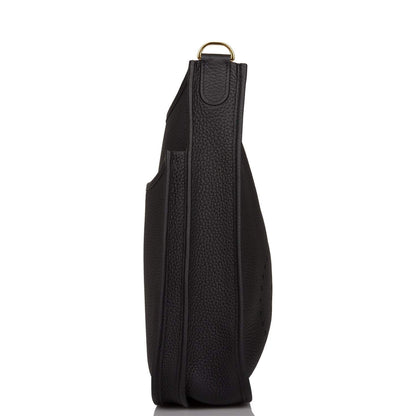 Hermes Evelyne III PM Black Clemence Gold Hardware