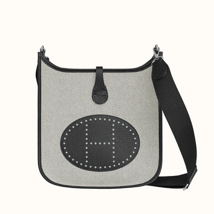 Hermes Toile and leather Evelyne III 29 Black