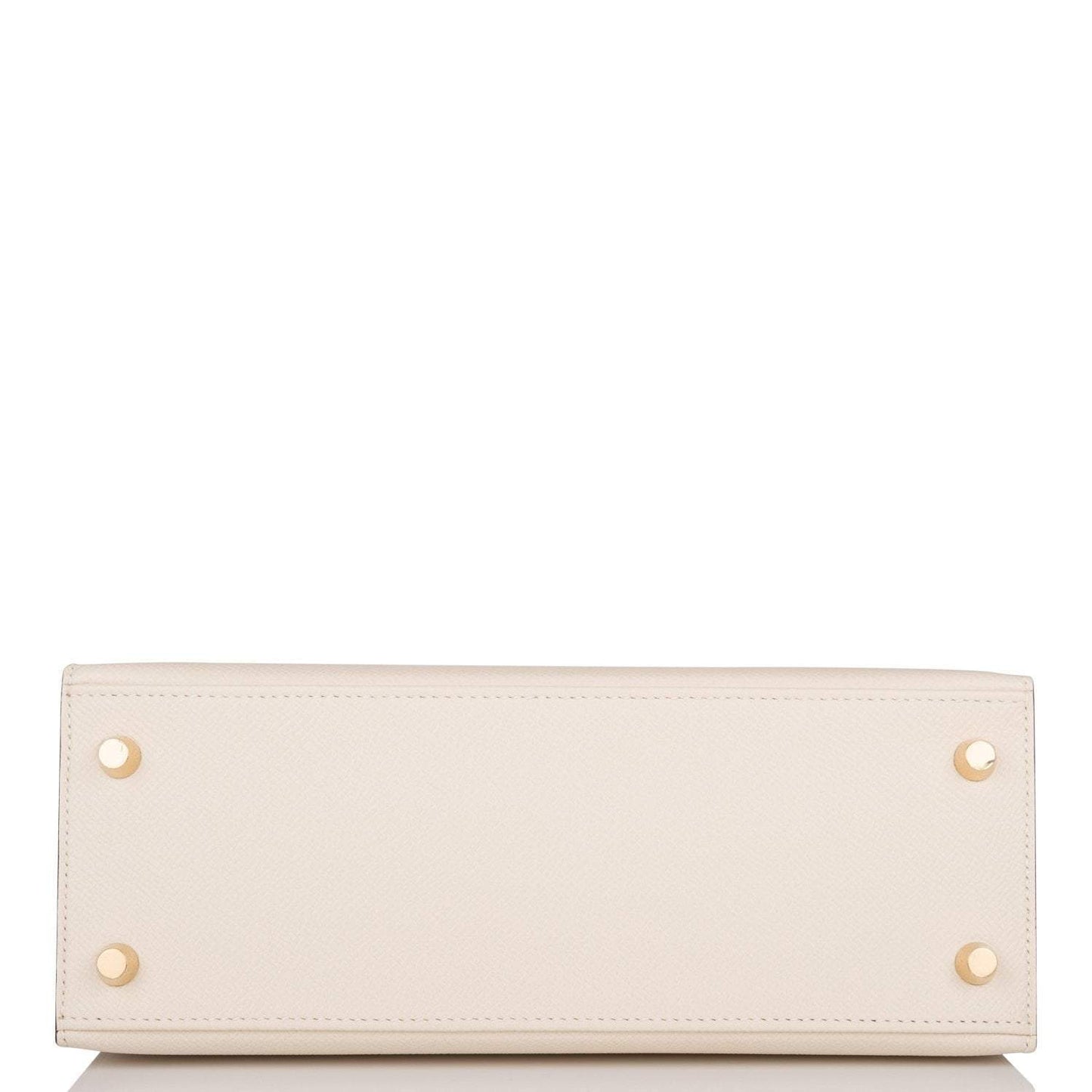 Hermes Kelly 25cm Bi-Color Craie and Etoupe Epsom Sellier  Brushed Gold Hardware