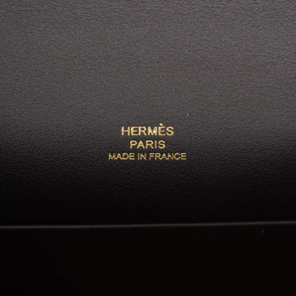 Hermes Kelly Pochette Black Swift Gold Hardware