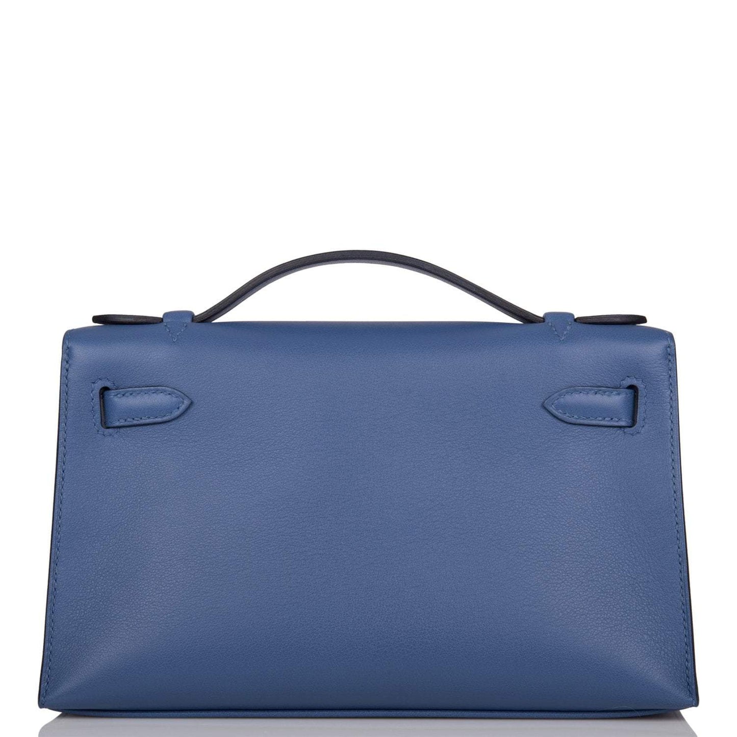 Hermes Kelly Pochette Blue Brighton Swift Palladium Hardware