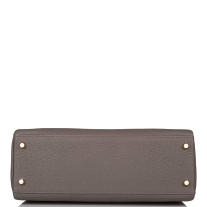 Hermes Kelly Retourne 32 Etain Togo Gold Hardware