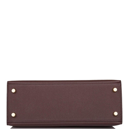 Hermes Kelly Sellier 25 Rouge Sellier Epsom Gold Hardware