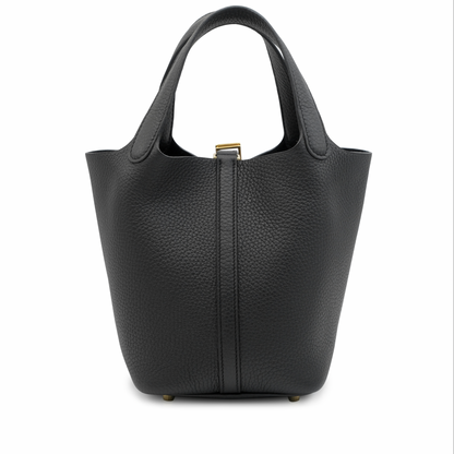 Hermes Picotin Lock 18 Clemence Noir Black