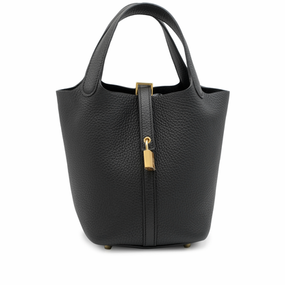 Hermes Picotin Lock 18 Clemence Noir Black