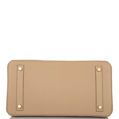 Hermes Trench Clemence Birkin 30cm Gold Hardware
