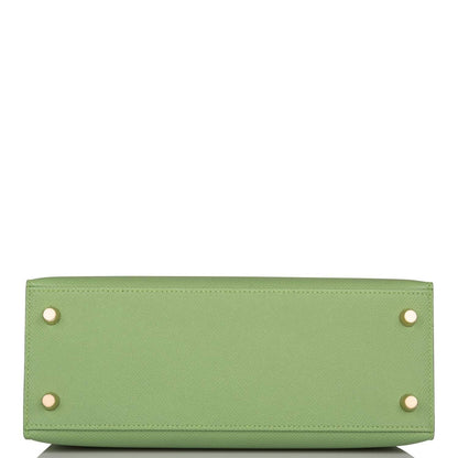 Hermes Vert Criquet Epsom Sellier Kelly 25cm Gold Hardware