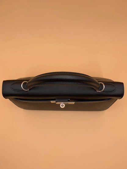 Hermes Black Epsom Kelly Sellier 32 Palladium Hardware