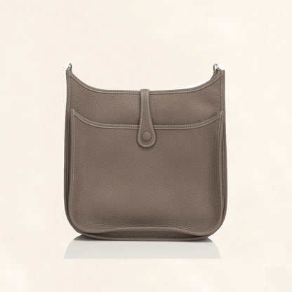 Hermes Evelyne III PM Etoupe Clemence Palladium Hardware