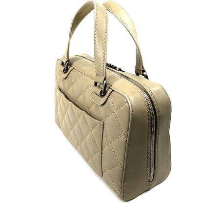 CHANEL Vintage Surpique Bowler Bag