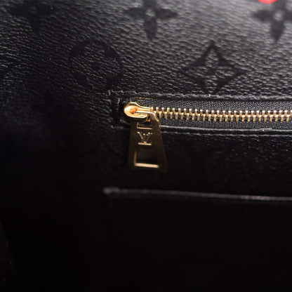 LV Onthego X Uf Black and Tufted Gm Red Monogram Canvas Tote