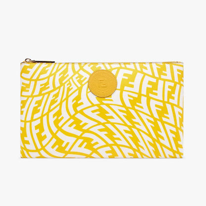 MEDIUM FLAT POUCH Yellow Canvas Pouch