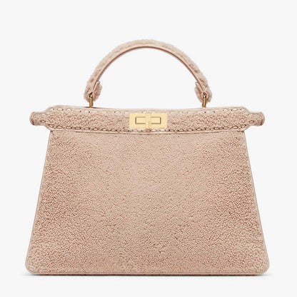 PEEKABOO ISEEU LARGE Pink Sheepskin Bag
