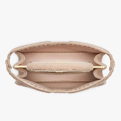 PEEKABOO ISEEU LARGE Pink Sheepskin Bag