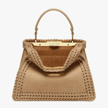 PEEKABOO ISEEU MEDIUM Beige Flannel Bag
