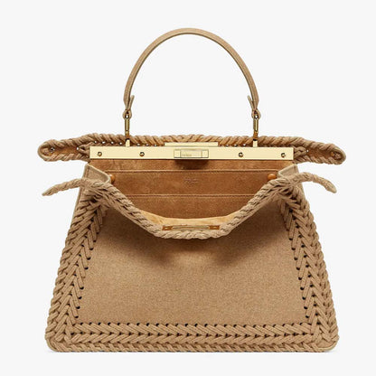 PEEKABOO ISEEU MEDIUM Beige Flannel Bag