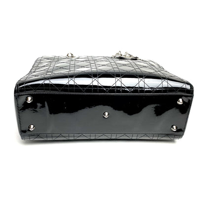 CHRISTIAN DIOR Large Patent Lady Dior Bag