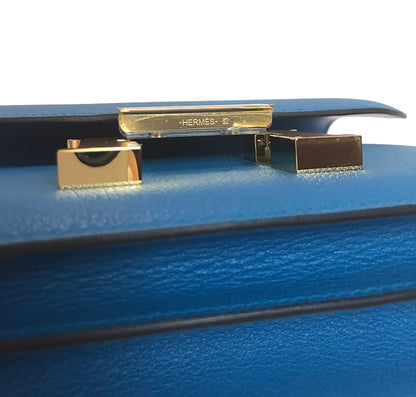 Hermès Constance Mini Blue Zanzibar Epsom GHW