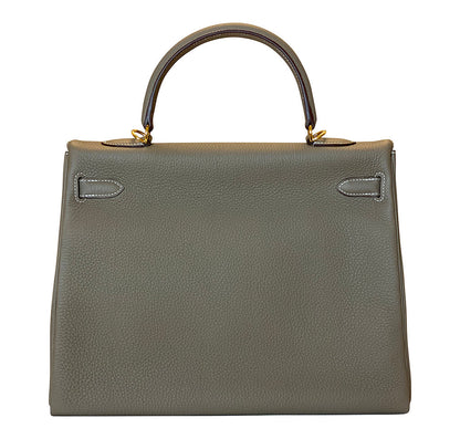 Hermès Kelly 35 Etoupe Togo GHW Bag