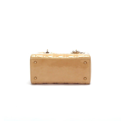 Christian Dior Beige Medium Patent Leather Lady Dior - RCL1179 - Cap N Wrap