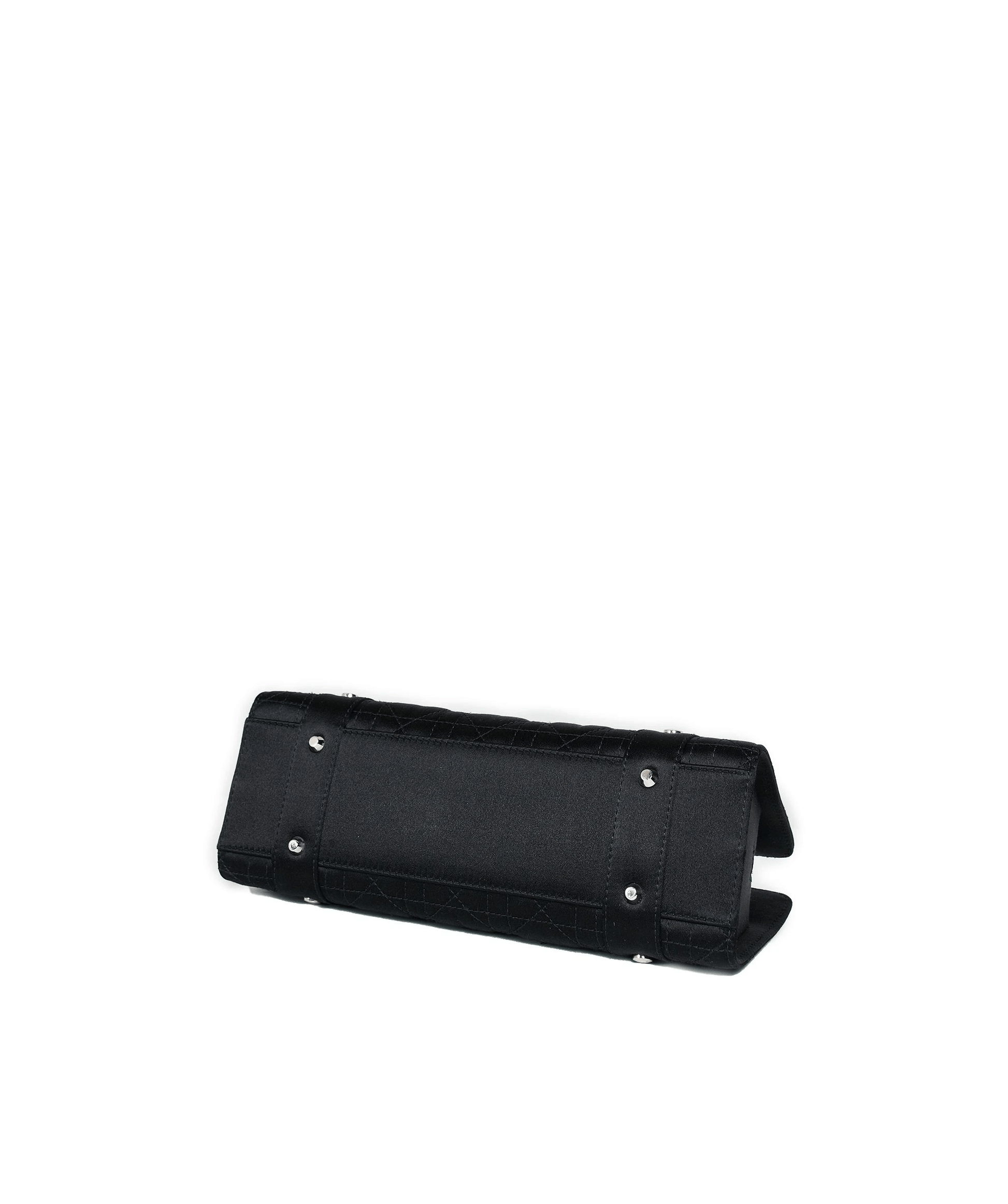 Christian Dior Black Cannage Top Handle Bag GHW  AGL1036 - Cap N Wrap