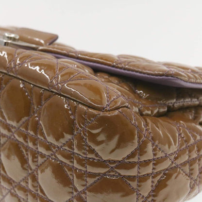 CHRISTIAN DIOR Canage Shoulder Bag Patent Leather Brown Auth rd1612 - Cap N Wrap
