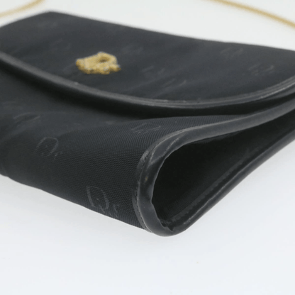 CHRISTIAN DIOR Chain Shoulder Bag Black Canvas Auth 21499 MW2753 - Cap N Wrap