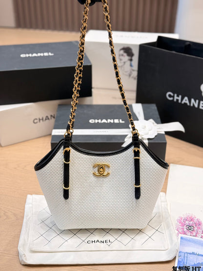 Chanel 26C Straw Tote Bag