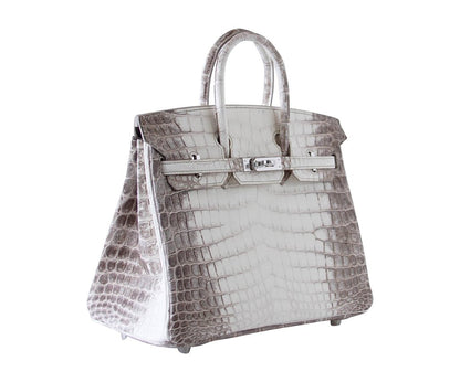 Hermès Birkin 25 Blanc Himalaya Crocodile Bag PHW