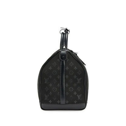 Virgil Abloh Black Monogram Jacquard Light Up Keepall Bandouliere 50 Black Hardware, 2020-2021