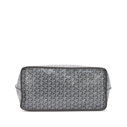 Gray Chevroches Calfskin and Goyardine Canvas Anjou GM Tote, 2023