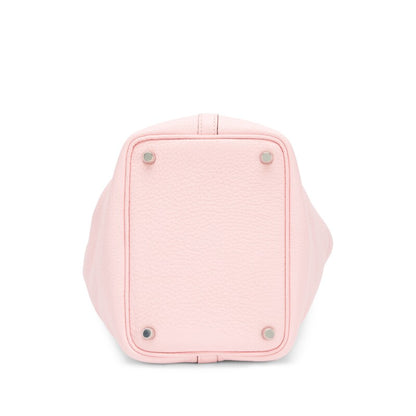 Rose Sakura Taurillon Clemence Picotin Lock 18 Palladium Hardware, 2021