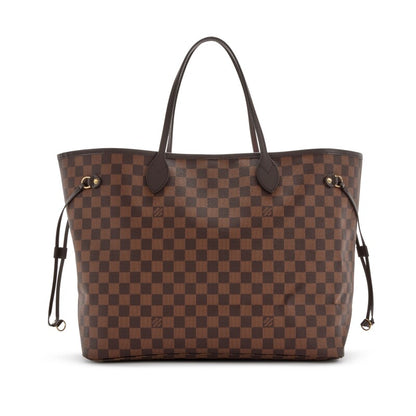 Ebene Damier Canvas Neverfull GM Goldtone Hardware, 2021-2022