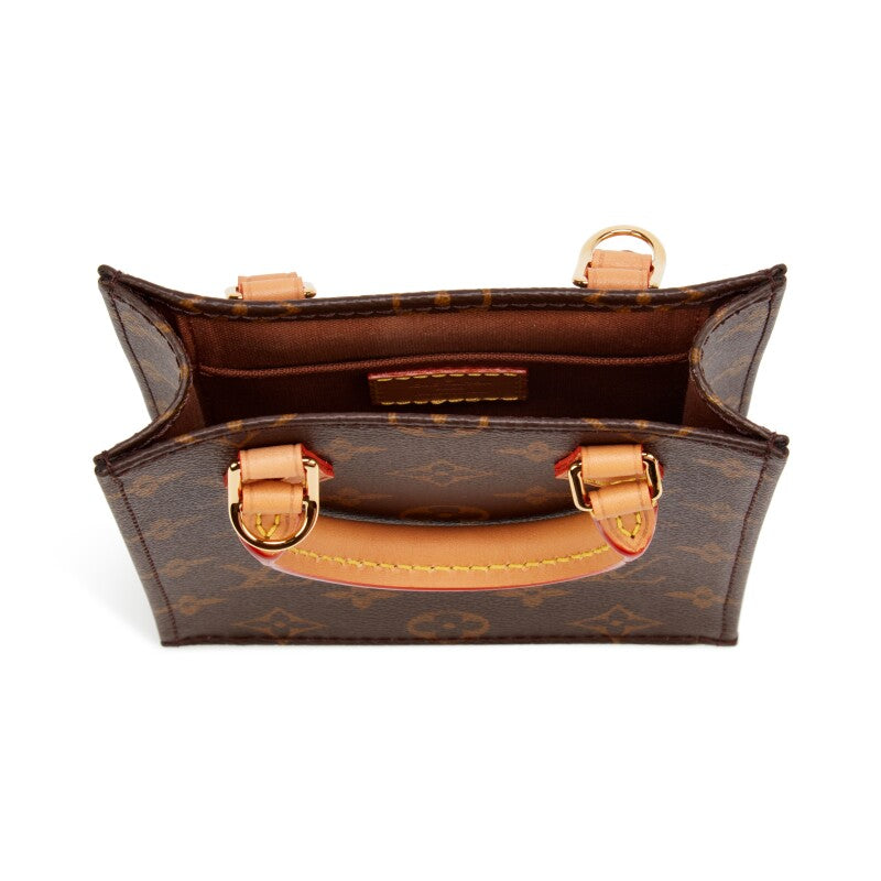 Brown Monogram Coated Canvas Petit Sac Plat Gold Hardware, 2020