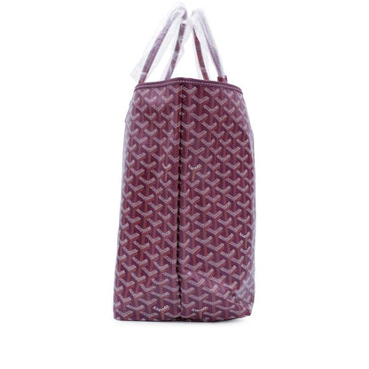 Burgundy Goyardine Canvas and Chevroches Calfskin Saint Louis GM Bag