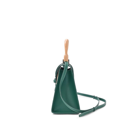 Green Goyardine Canvas and Chevroches Calfskin Saïgon PM Bag