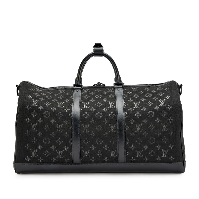 Virgil Abloh Black Monogram Jacquard Light Up Keepall Bandouliere 50 Black Hardware, 2020-2021