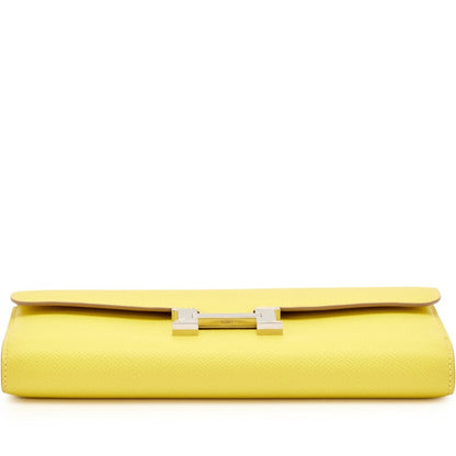 Lime Epsom Long Constance Wallet Palladium Hardware, 2019