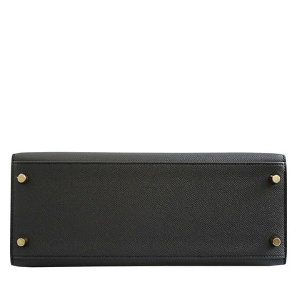 Black Epsom Sellier Kelly 28 Permabrass Hardware, 2023
