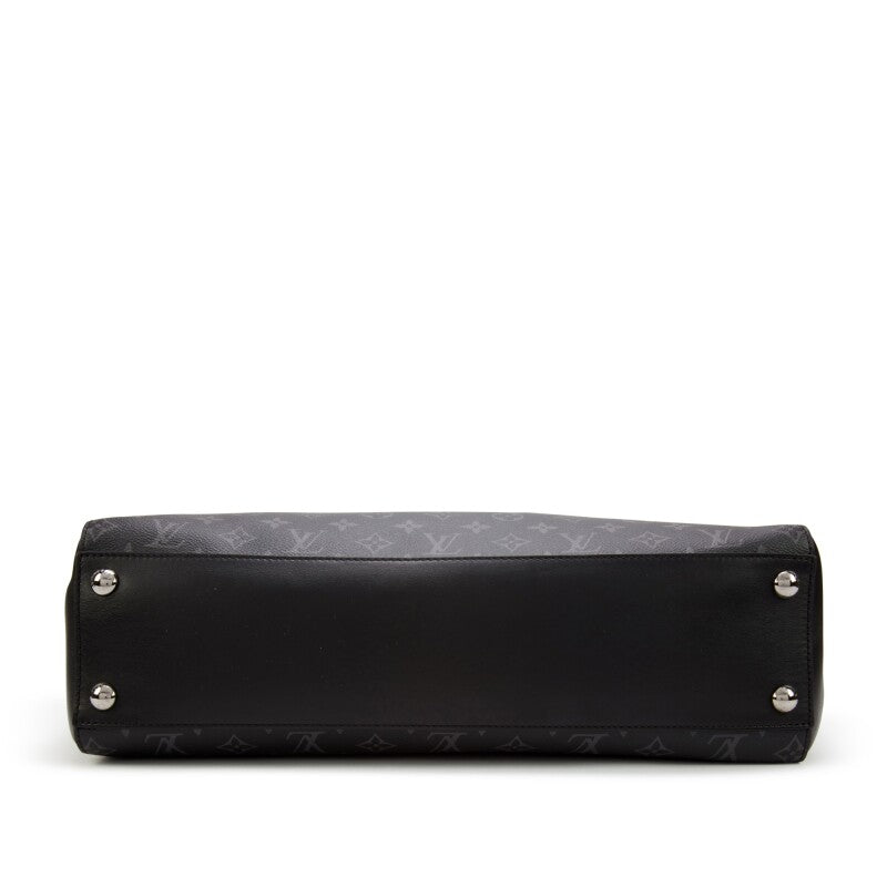 Black Monogram Eclipse Coated Canvas Grand Sac Silver Hardware, 2021