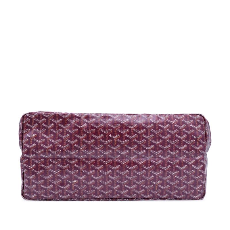 Burgundy Goyardine Canvas and Chevroches Calfskin Saint Louis GM Bag