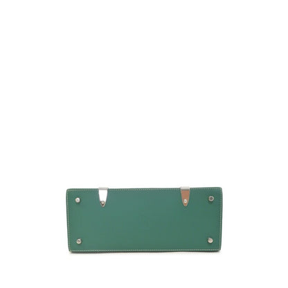 Green Goyardine Canvas and Chevroches Calfskin Saïgon PM Bag